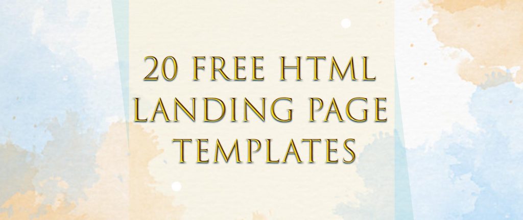 20 free html landing page templates