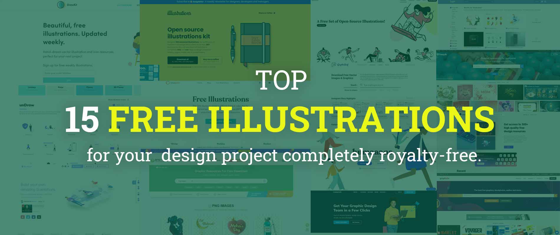 You are currently viewing Top 15 Free illustrations for your  design project completely royalty-free.