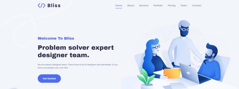bliss landing page