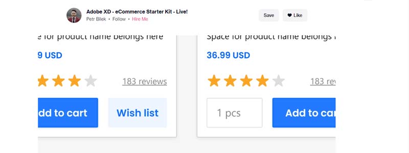 Adobe XD - eCommerce Starter Kit