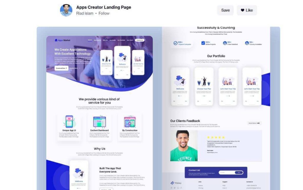 Apps Creator Landing Page