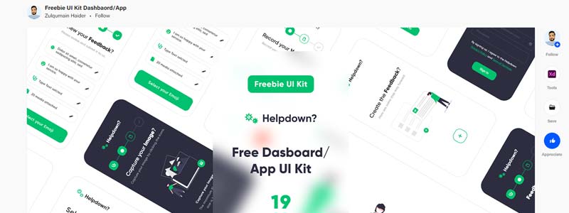 Freebie UI Kit Dashboard App