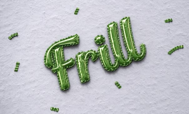 3D Frilly Text Effect
